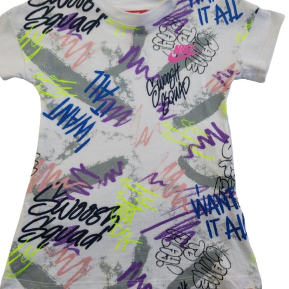Nike Swoosh Squad Graphic T-Shirt Toddler Girls - Picture 2 of 7
